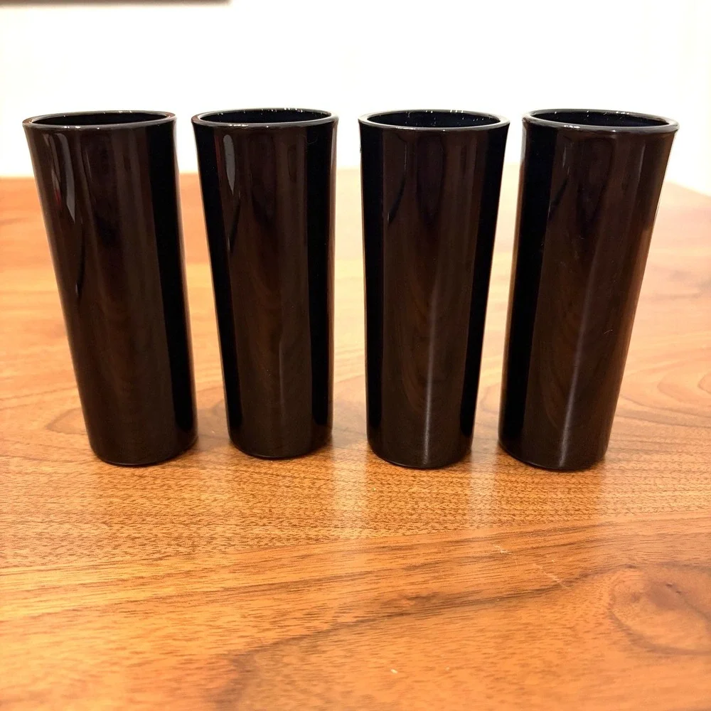 Set of 4 Gothic Skeleton Liquor Shot Glasses Shooters Halloween Summerween
